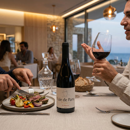 Rode wijn uit de Algarve van Quinta da Malaca met een heerlijk stuk rood vlees