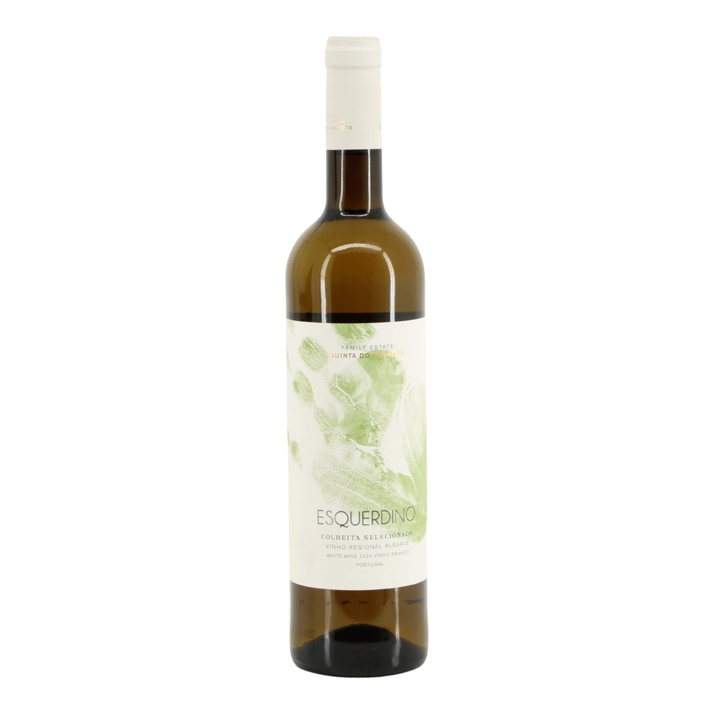 Witte droge wijn uit de Algarve de Esquerdino blend van Quinta do Canhoto